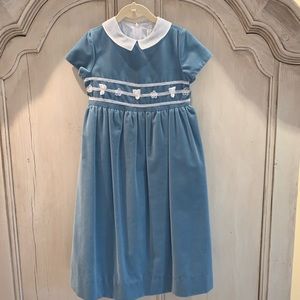 Florence Eiseman Blue Velvet Dress - Size 6